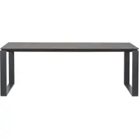 Ebuy24 Martinus Table de jardin 210 x 100 cm, noir.