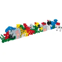 Legler Puzzle Animaux Bois - - Lettres et nombres - 58 x 11 cm - 12 pièces