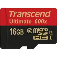 Transcend microSDHC MLC 16GB Class 10 UHS-I 600x + adaptateur SD