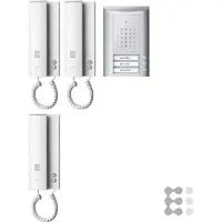 Ritto by Schneider Interphone-portier Câblé Set complet 1841370 Maison à 3 familles Blanc (1841370)