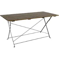 Mojawo Table de brasserie Table de jardin pliante Table de salle à manger en acacia acier 120x70cm