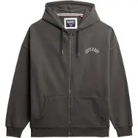 Superdry Athletic Ess Oversized Full Zip Sweatshirt Gris S Femme