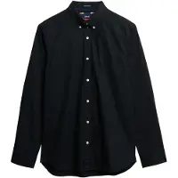 Superdry Essentials Tailored Fit Long Sleeve Shirt Noir XL Homme