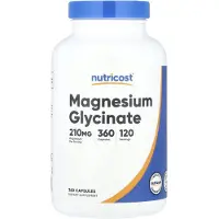 Nutricost Capsules de glycinate de magnsium (capsules 360 210 mg par portion) - Supplment glycin en magnsium pour une absorption douce
