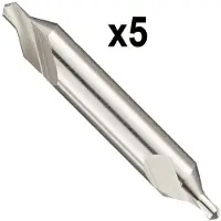 DESTOCK Lot de 5 pcs A221 N4 HSCo Centre Drill HSS Foret central