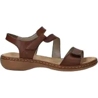 Rieker Sandales pour femmes Sandales plates - Cognac - Taille 40