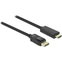 DeLOCK DisplayPort — HDMI (Typ A) (1 m), Câble vidéo, Noir
