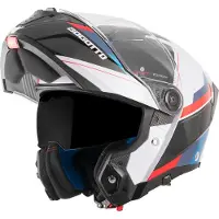 Bogotto FF404 Ezion, casque pliant, noir/blanc/rouge/bleu, taille L