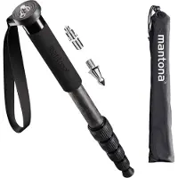 Mantona Pro ONE 165C (Carbone), Trépied, Noir