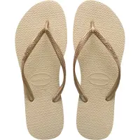 Havaianas Slim Femme - Tongues et Sandales, Beige - Taille 39/40 - Plastique