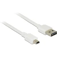 DeLOCK EASY-USB 2.0-A connecteur mâle vers connecteur mâle mini-B 3 m Câble blanc
