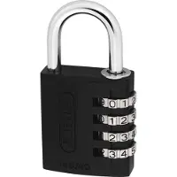ABUS Cadenas à code - en aluminium - 3 molettes - 40 mm - Noir - 145