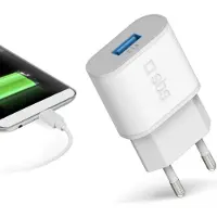 SBS Chargeur secteur USB Type A 10 W Blanc
