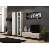 Cama Support de télévision VIGO 140, dimensions 30/140/40, finition sonoma/blanc brillant