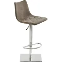Mayer Tabouret de bar , gamme "Sitzmöbel", modèle 1275, dimensions 43 x 50 x 85 cm, en acier inoxydable, couleur marron