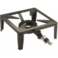 Kemper 1 pit Camping Gas stove Brûleur à gaz Brûleur Wok | 7.5 KW | 37cm | 4 Pieds