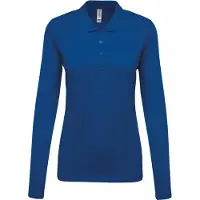 Kariban Polo à manches longues pour femmes de . Piqué de coton