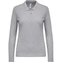 Kariban Polo à manches longues pour femmes de . Piqué de coton