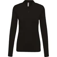 Kariban Polo à manches longues pour femmes de . Piqué de coton