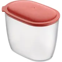 Koziol Récipient alimentaire avec couvercle rouge OVAL, 1,4 L,