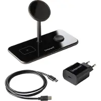 Intenso MB13 Écouteurs, Smartphone, Smartwatch Noir USB Recharge sans fil Charge rapide Intérieure