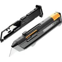Toughbuilt COUTEAU UTILITAIRE RECHARGEABLE + 2 CHARGEURS DE 5 LAMES TB