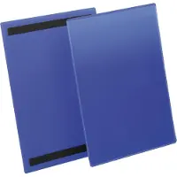 Durable Pochettes magnétiques pour étiquettes et identification l. 210 x H 297 mm (A4 portrait), 50 p., bleu