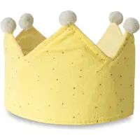 Papierdrachen Couronne en mousseline avec accents dorés - Jaune (1 pcs)