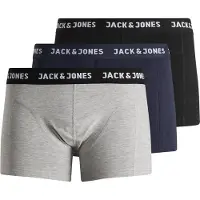 Jack & Jones Boxers 'JACAnthony' bleu marine / gris chiné / noir / blanc