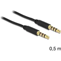 DeLOCK 3.5mm 4 Pin M/M 0,5m noir -