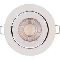 Ledvance Spot À Encastrer Avec Fonction De Gradation Progressive Via Un Interrupteur Mural, Led Spot Set Simple Dim 3x 4.9w 2700k Brushed White, Paquet De 1
