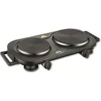 Elta Plaque de cuisson double 2500W Plaque de cuisson électrique Cuisinière Plaque de cuisson Camping