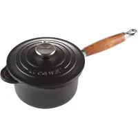 Le Creuset Gietijzeren Steelpan met Deksel Mat Zwart 18cm