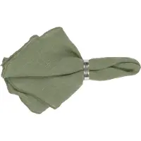 Broste Copenhagen Serviettes de table GRACIE X2 - Vert - 45x45 cm