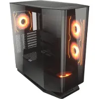 Cougar FV270, tour moyenne, sans bloc d'alimentation, USB/audio, ATX, 1x USB-C Gen 2, 2x USB 3.0, noir