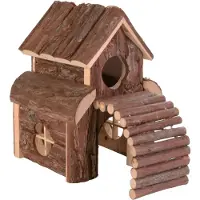 Trixie 2x Natural Living Maison en bois naturel Finn