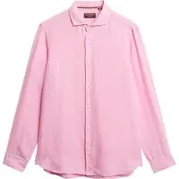 Superdry Vacation Linen Long Sleeve Shirt Rose 3XL Homme
