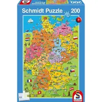 Schmidt Puzzle 200 pièces Carte d'Allemagne