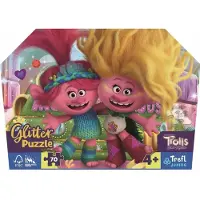 Trefl Puzzle scintillant dans la valise Trolls 3, 70 pièces