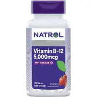 Natrol , Vitamine B-12, Dissolution Rapide, Force Maximale, Fraise, 5 000 mcg, 100 Comprimés