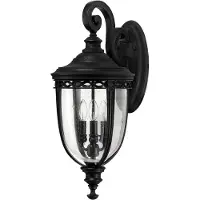 Elstead Lighting Applique d'extérieur English Bridle 3xE14 noire Feiss FE-EB2-L-BLK