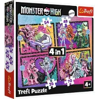 Trefl Puzzle 4en1 électrisant Monster High Day 34655