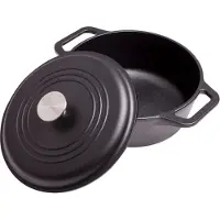 Victoria Cocotte en fonte de 4 litres avec couvercle et poign es double boucle