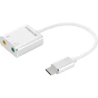 Sandberg lien sonore (USB-C), Carte son, Blanc