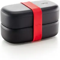 Lékué Lunchbox TO GO noir, Lunch box, Noir, Rouge