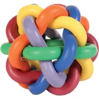 Trixie , jouet boule pour chien, caoutchouc, 10cm, multicolore