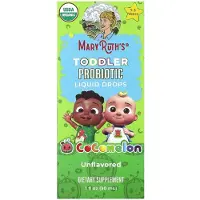 MaryRuth's , Gouttes Probiotiques Liquides pour Tout-Petits, Cocomelon, Pour 1 à 3 Ans, Non Aromatisé, 1 fl oz (30 ml)