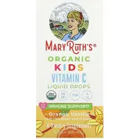 MaryRuth's , Gouttes Liquides de Vitamine C Enfants Biologiques, 4-13 Ans, Orange Vanille, 2 fl oz (60 ml)