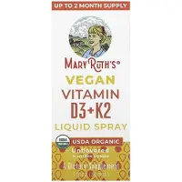 MaryRuth's , Spray Liquide Végane Vitamine D3 + K2, Sans Arôme, 1 fl oz (30 ml)