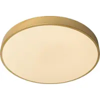 Lucide UNAR - Plafonnier - Ø 49,5 cm - LED 3 StepDim - 1x36 W 2700 K - Or mat / Laiton